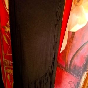 Black skirt with fringed bottom